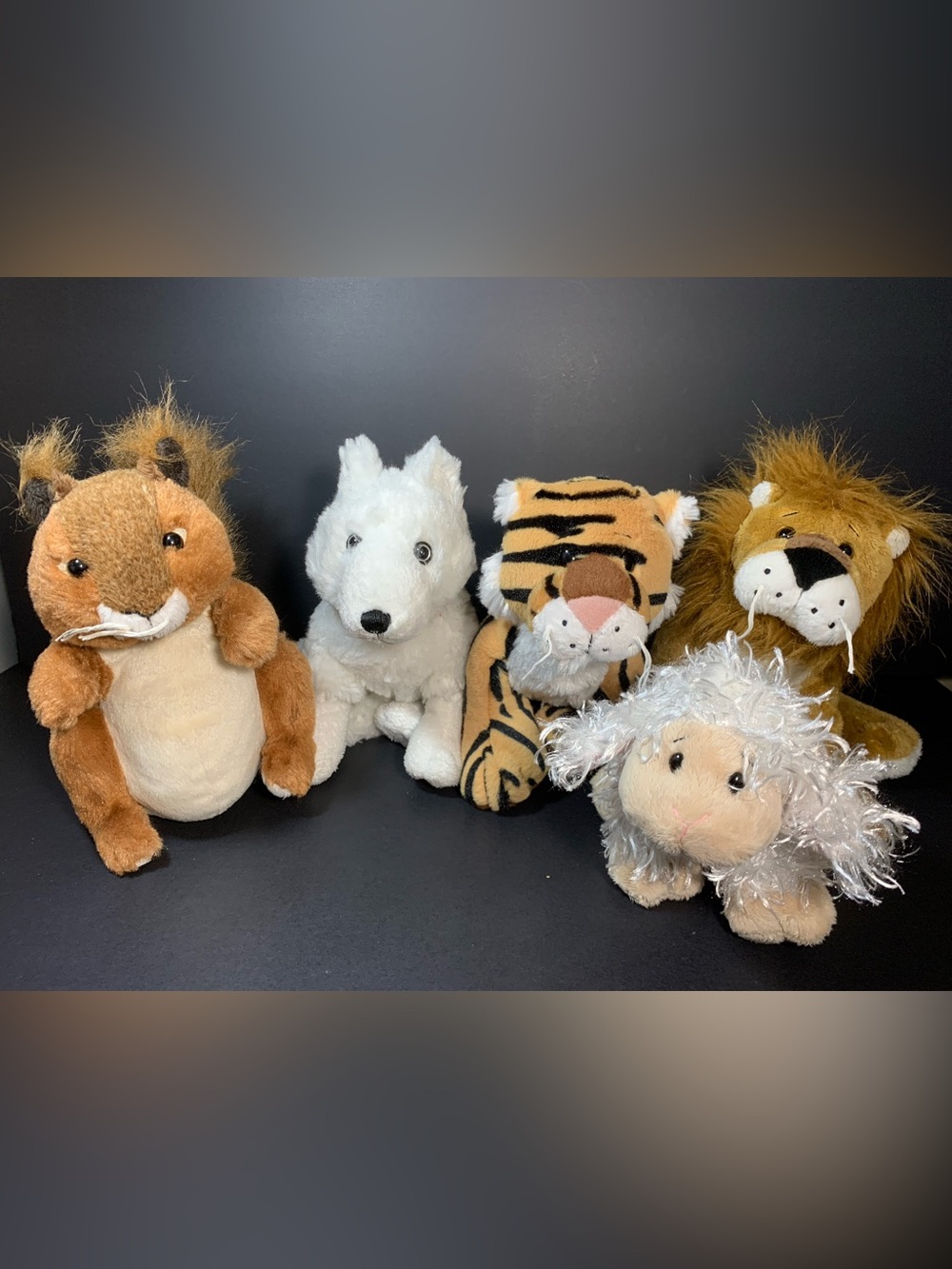 Ganz Webkinz Plush Lot of 5 Stuffed Animal Lion Squirrel Fox Tiger NO CODES